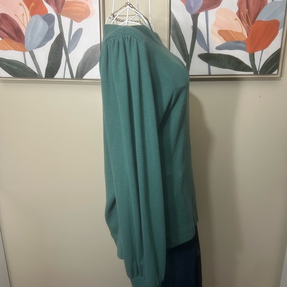 LOFT Teal Boatneck Sweater- super soft! - Picture 3 of 5